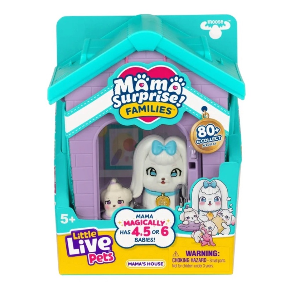 Little Live Pets Mama Surprise Families Mama's House Maltese Puppy Toy Playset
